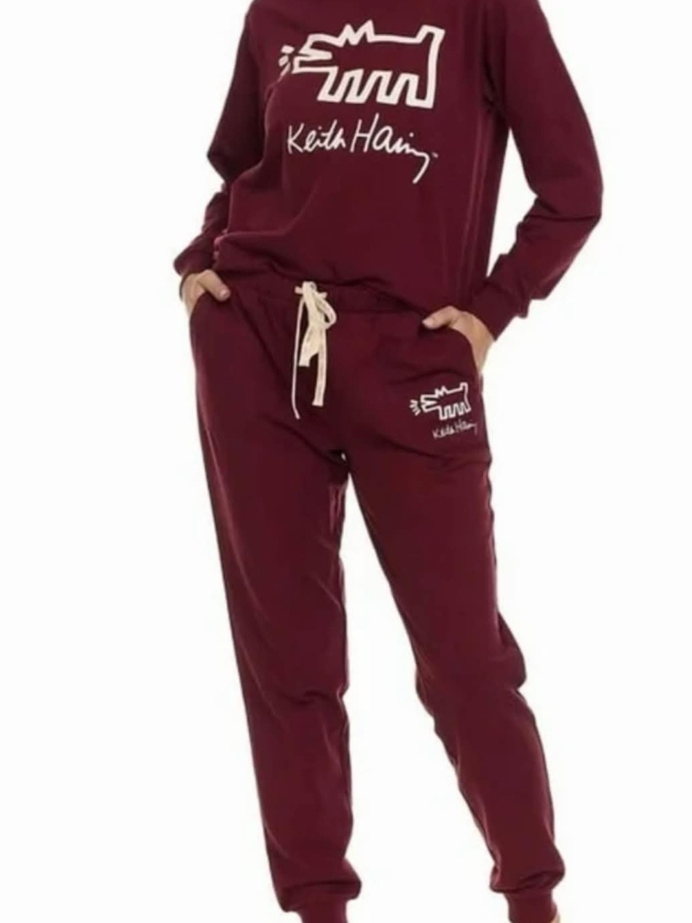 Keith Haring Burgundy Athletic Set